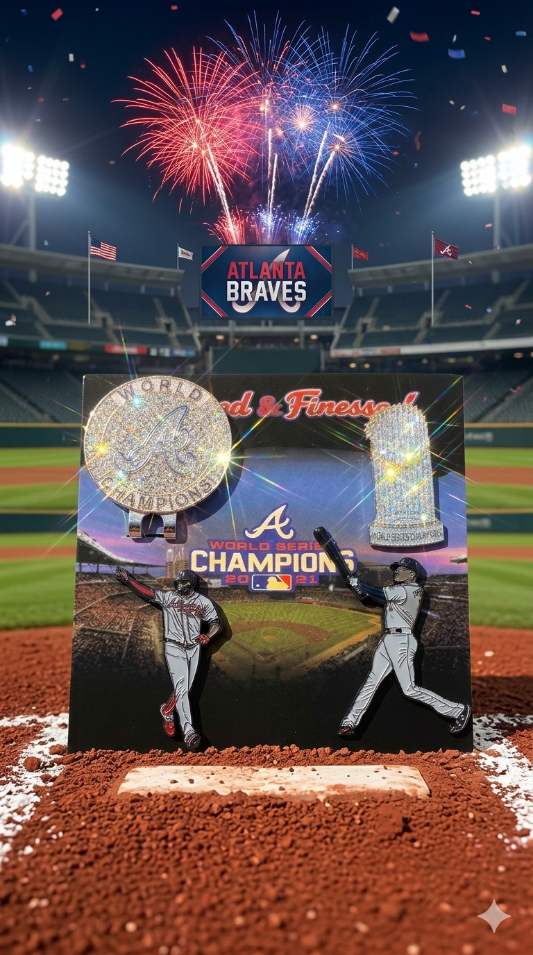 Atlanta Braves World Series Championship pin & blip set